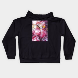 LadyBug on Grapes Kids Hoodie